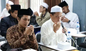 Halaqoh Kebangsaan para ulama dan kiai di Pondok Pesantren (Ponpes) Sunan Drajat Al-Qosimiyyah, Kabupaten Bogor, Kamis 2 November 2023.