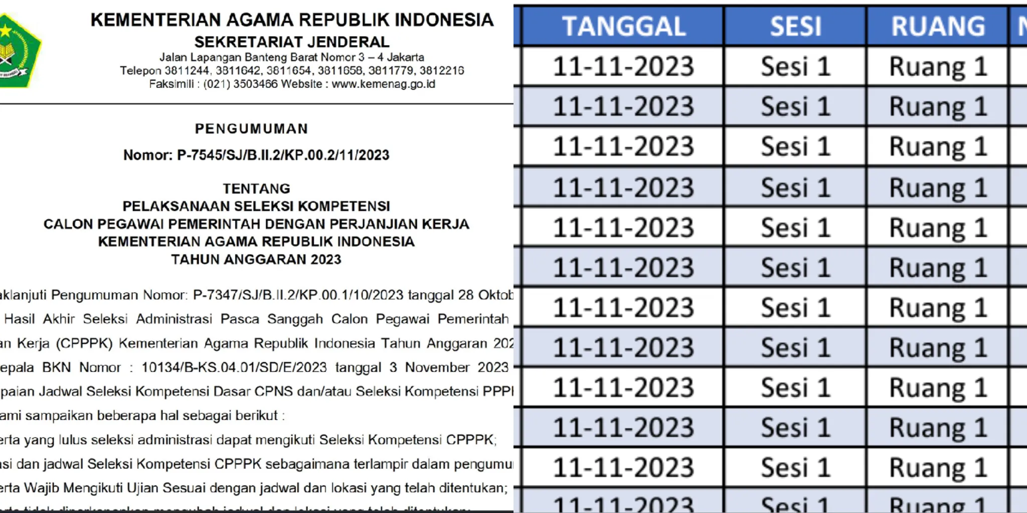 Cara Melihat Jadwal dan Lokasi Ujian PPPK Kemenag 2023, Simak Langkahnya!/ Kolase Kemenag.go.id
