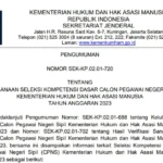 Cek PDF Pengumuman SKD CPNS Kemenkumham 2023 Berikut Ini/ Tangkap Layar casn.kemenkumham.go.id