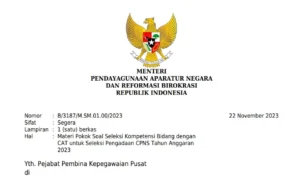 Bocoran Kisi-Kisi Materi SKB CPNS 2023/ Tangkap layar casn.kemkes.go.id