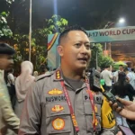 Kapolresta Bandung Kombes Pol Kusworo Wibowo saat memberikan keterangan di Stadion Si Jalak Harupat, Kabupaten Bandung, Senin (21/11/2023) malam.