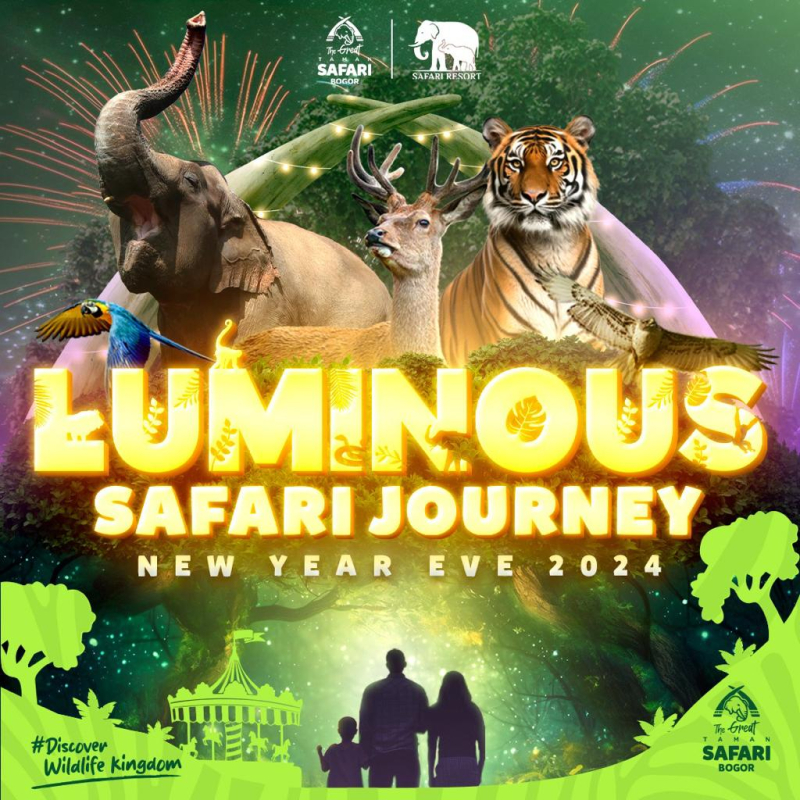 Taman Safari Bogor Bakal Gelar Luminous Safari Journey di Malam Tahun Baru 2024!