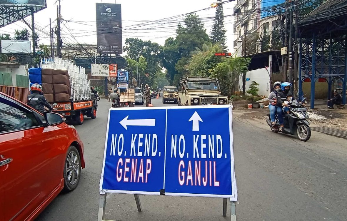Ist. Penerapan Ganjil Genap di jalur wisata Kota Bandung. Foto. Sandi Nugraha.