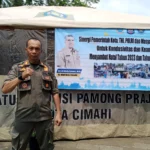 Doc. Kasi Operasi dan Pengendalian Satpol PP, Kadina saat Pengawasan Nataru di Pos Pengamanan Satpol PP Kota Cimahi (mong)