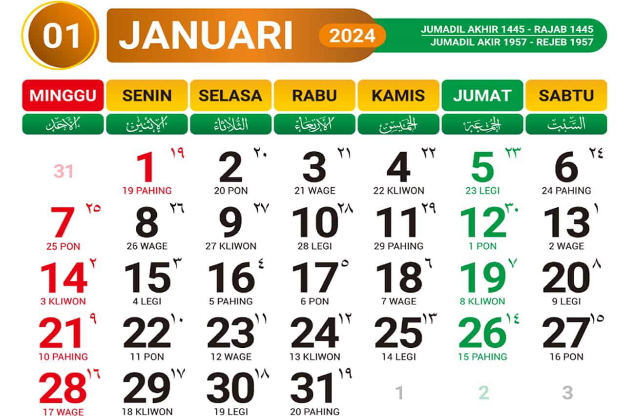 Download Kalender 2024 Lengkap dan Daftar Hari Libur