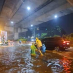 Banjir di Jalan Sholis, Kota Bogor (28/12).
