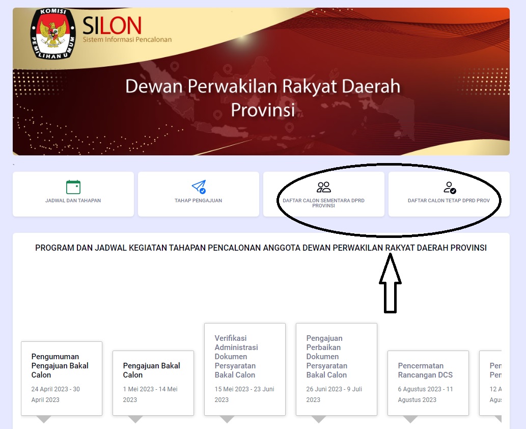 Link dan Cara Cek Daftar Nama Caleg DPRD Provinsi Pemilu 2024/ Tangkap Layar infopemilu.kpu.go.id