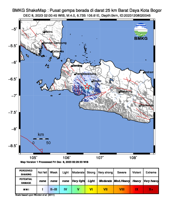 Gempa M 4,0 di Kota Bogor, Terasa hingga Kalapanunggal Sukabumi