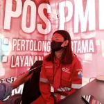 Doc. KSR PMI Kota Cimahi, Annisa Padmasari saat Menjelaskan Pelayanan Kesehatan PMI Cimahi Sepanjang Libur Nataru (mong)