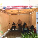Doc. Posko Pelayanan Kesehatan Dinkes di Alun-alun Kota Cimahi (mong)
