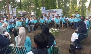 Deklarasi untuk Prabowo-Gibran dari gabungan simpul relawan Erick Thohir Jabar yang berlangsung di Kedai Selasih, Jalan Cukutra Baru, Kota Bandung, Sabtu 23 Desember 2023 sore.