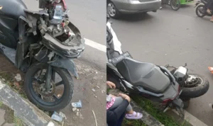 Kecelakaan Beruntun 3 Motor vs Mobil di Jalan KH Ahmad Sanusi Sukabumi, Ini Kronologisnya!
