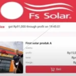 Aplikasi Penghasil uang FS Solar yang dicurigai Investasi bodong.