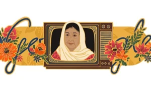 SOsok Aminah Cendrakasih dalam Google Doodle hari ini (29/1).