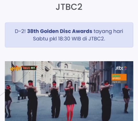 Cara nonton Live Streaming Golden Disc Awards ke-38 melalui HP.