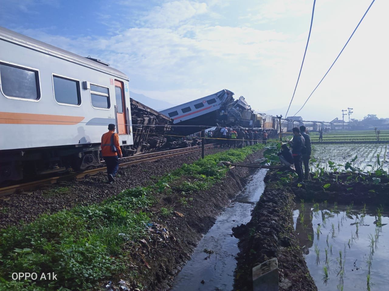 Kecelakaan Kereta Api Lokal dan Turangga di Cicalengka/ Istimewa