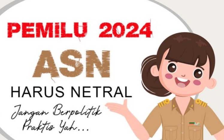 Poster ASN Netral Jelang Pemilu 2024/ Cek Larangan untuk ASN selama Pemilu di Bawah ini/ Dok. BKD DIY Yogyakarta