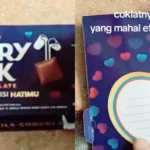 Coklat Viral Dairy Milk Dikemas dengan Catatan Hati yang Unik/ Kolase TikTok @bilqisjuliacans2