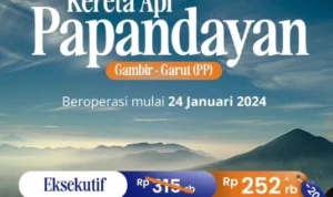 Harga Tiket dan Jadwal KA Papandayan Jakarta-Garut, Ada Diskon 20 Persen!
