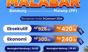 Harga Tiket dan Jadwal KA Malabar Bandung-Malang, Mulai Rp240 Ribuan!