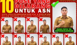 Foto ASN yang Boleh dan Dilarang selama Pemilu 2024/ Dok. Kemenkumham Kantor Wilayah Sulawesi Barat