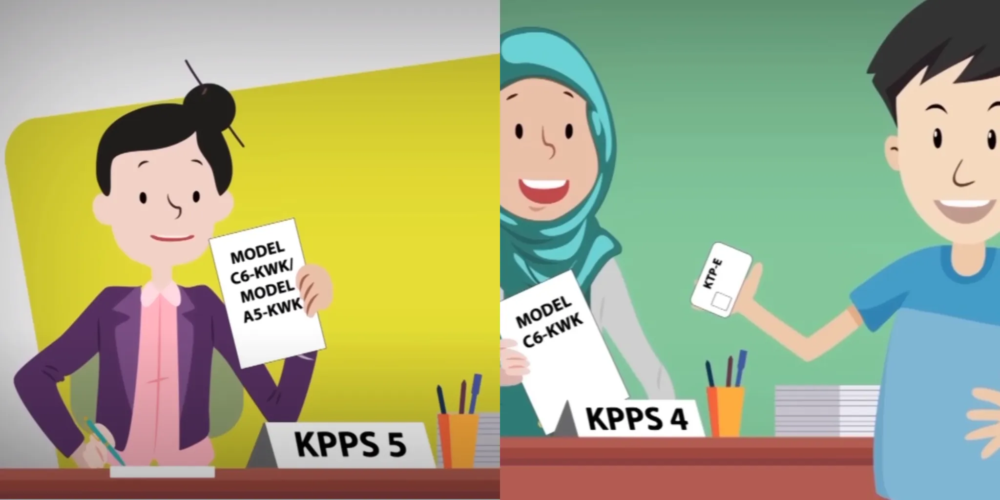 Berikut tugas KPPS 4 dan 6 yang dapat diketahui, cek pekerjaannya yang harus dilakukan saat perhitungan dan pemungutan suara/ Kolase YouTube KPU RI