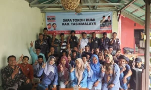 Relawan Untuk Majukan Indonesia (RUMI) melakukan giat Sapa Tokoh di Kabupaten Tasikmalaya. untuk mendujkung Capres 02 Prabowo - Gibran