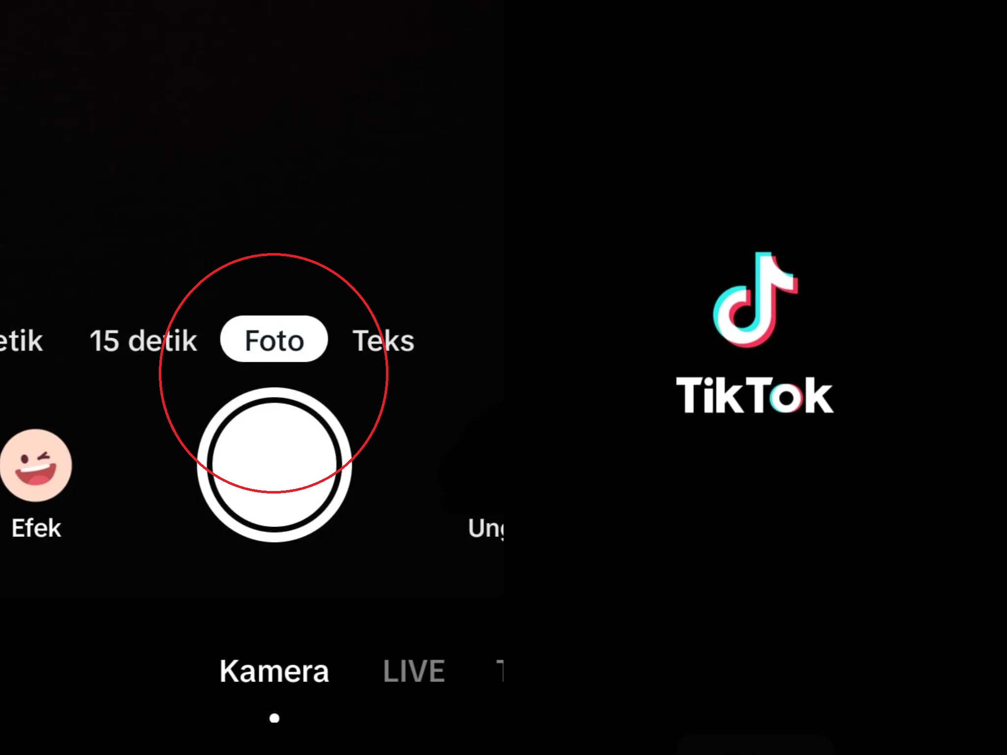 Tutotial Mode Foto di TikTok Tanpa Ditekan, Caranya Mudah untuk iPhone dan Android/ Kolase TikTok