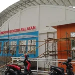 Proyek pembangunan GOR Indoor Bogor Selatan, Kota Bogor.