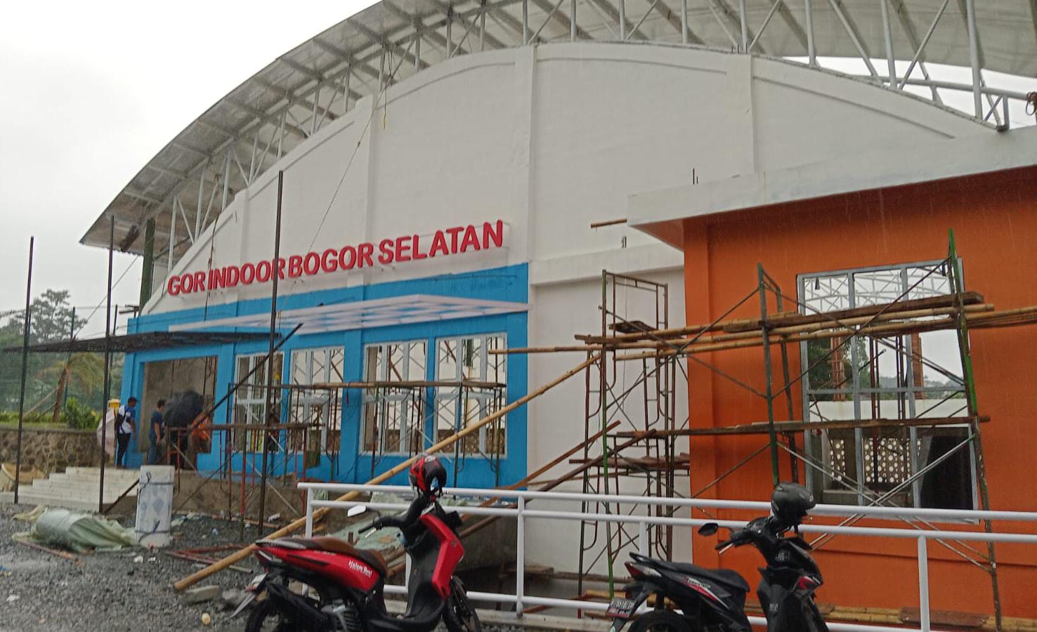 Proyek pembangunan GOR Indoor Bogor Selatan, Kota Bogor.