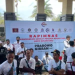 Konfederasi Serikat Pekerja Nusantara (KSPN) Gelar Rapat Pimpinan Nasional (Rapimnas) Nyatakan Sikap Dukungan ke Capres Prabowo Subianto. Foto Agi Jabar Ekspres