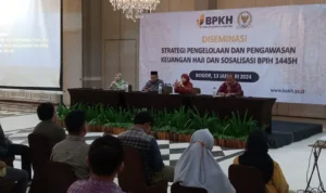 BPKH dan Komisi VIII DPR RI saat menggelar diseminasi program penyelenggaraan haji di Kota Bogor. (Yudha Prananda / Jabar Ekspres)