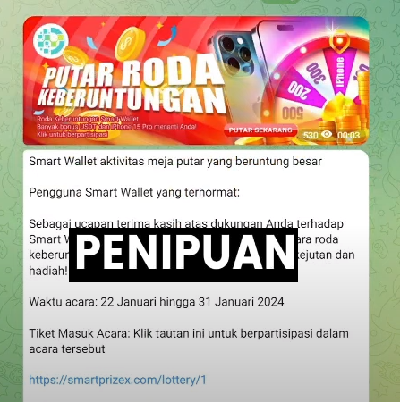 Peringatan! Jangan Ikuti Event Smart Wallet, Modus Terakhir yang akan Berujung Scam