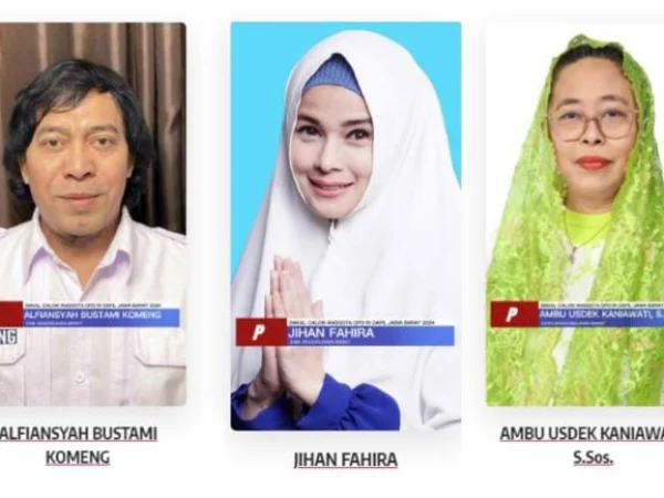 Komeng dan Jihan Fahira menjadi salah satu calon anggota DPD RI dari Jawa Barat pada Pemilu 2024.