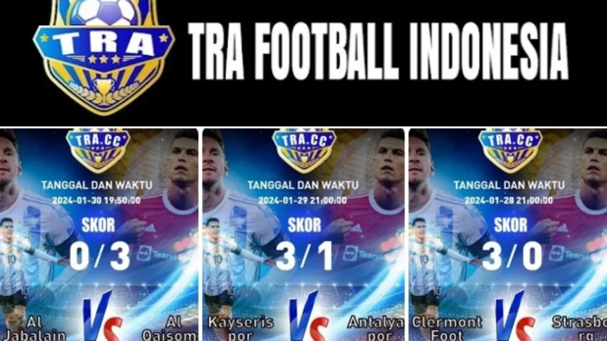 Aplikasi TRA Football Indonesia yanng mulai susah diakses.