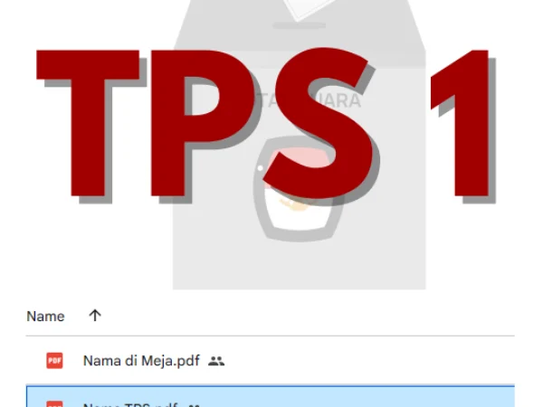 LINK Download Kreasi Tulisan Nama untuk Meja KPPS 1-7 di TPS Pemilu 2024