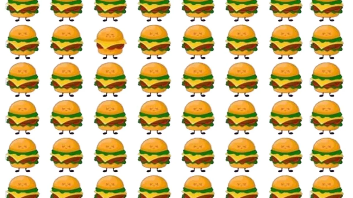 Tes IQ Ilusi Optik: Temukan Gambar Burger yang Berbeda