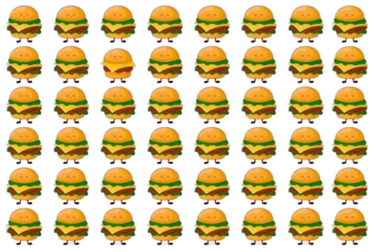 Tes IQ Ilusi Optik: Temukan Gambar Burger yang Berbeda