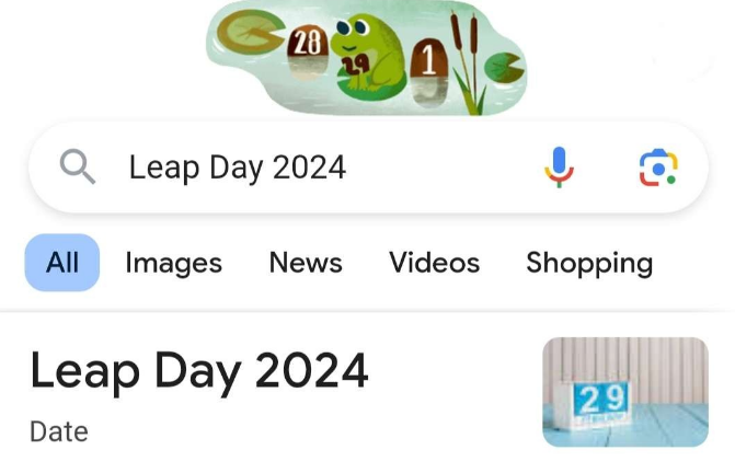 Google Doodle Rayakan Tahun Kabisat