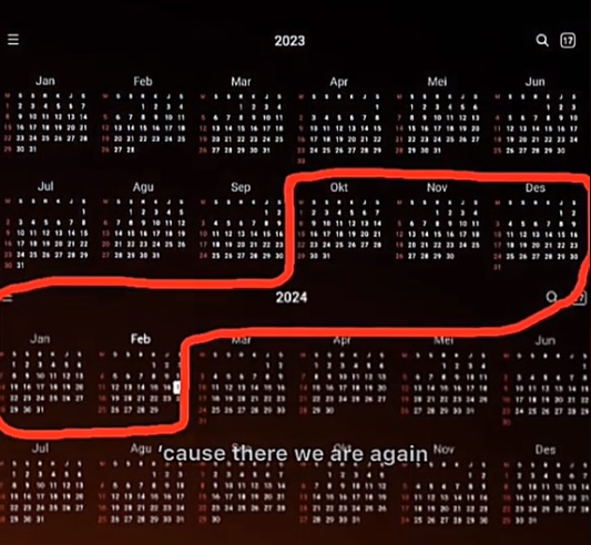 Viral Kalender Tren Tahun 2023 hingga 2024 di TikTok/ Tangkap Layar TikTok @anggaskaraaaa