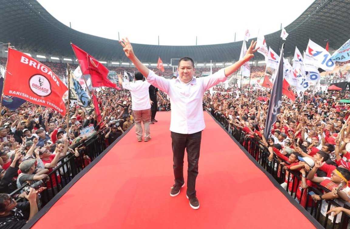 Ketua Umum DPP Partai Perindo Hary Tanoesoedibjo (HT) menyerukan agar seluruh pendukung memenangkan capres 03 Ganjar – Mahfud MD