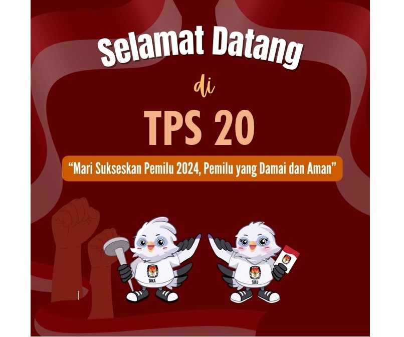 contoh Poster Selamat Datang di TPS untuk Pemilu 2024, Referensi Bagi KPPS/ JabarEkspres.com