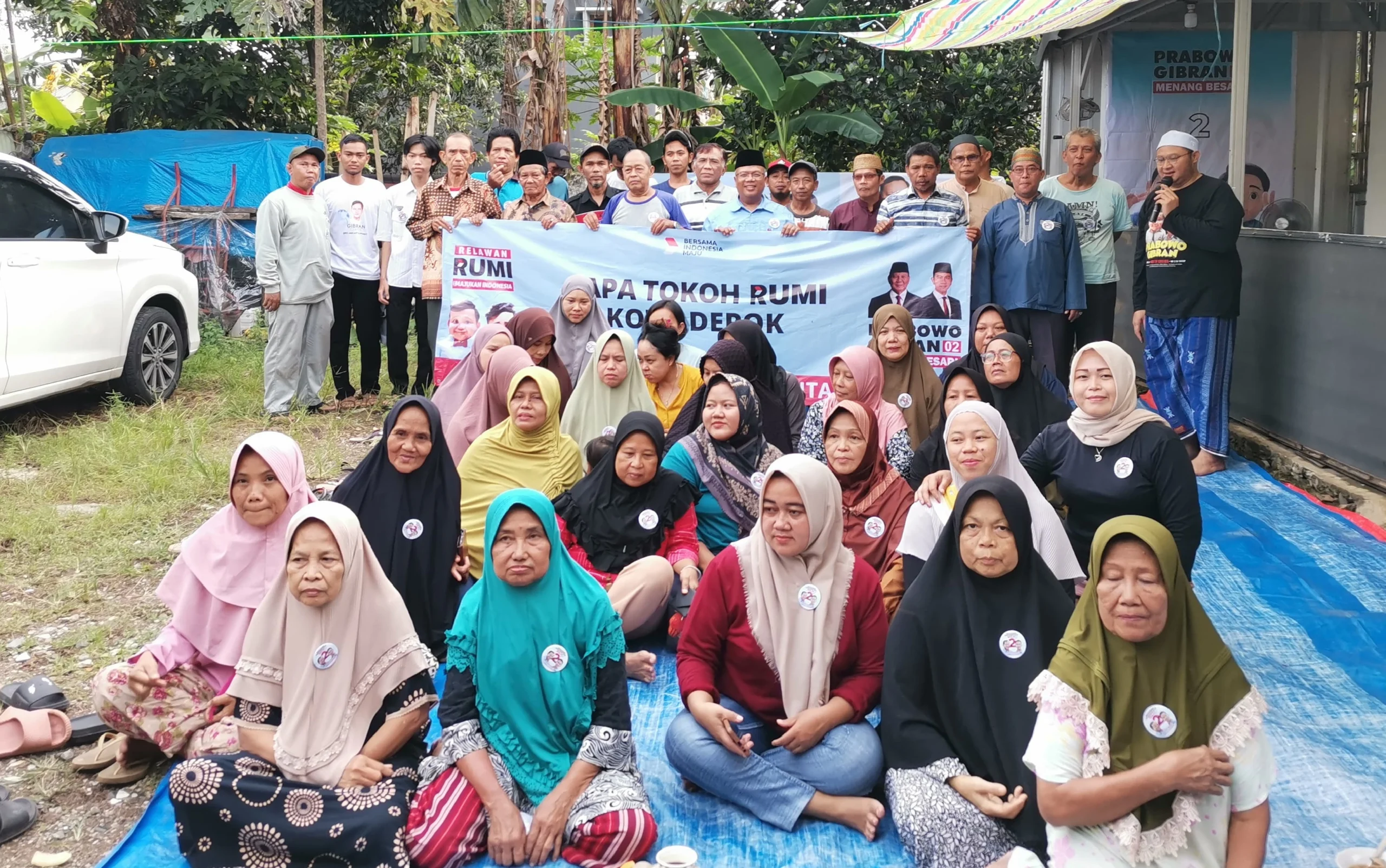 Relawan Untuk Majukan Indonesia (RUMI) terus bergerak dari kampung ke kampung untuk menyosiaisasikan Paslon Nomer 02 Prabowo  –  Gibran.
