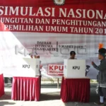 Simulasi Pemungutan Suara di TPS saat Pemilu 2019/ Dok. KPU