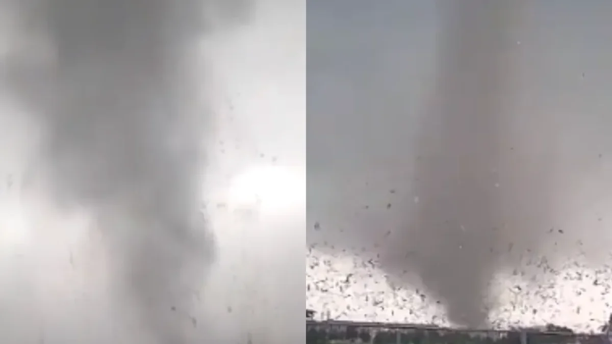 Viral BRIN Sebut Bencana Angin Kencang di Rancaekek adalah Tornado Pertama di Indonesia/ Kolase Twitter