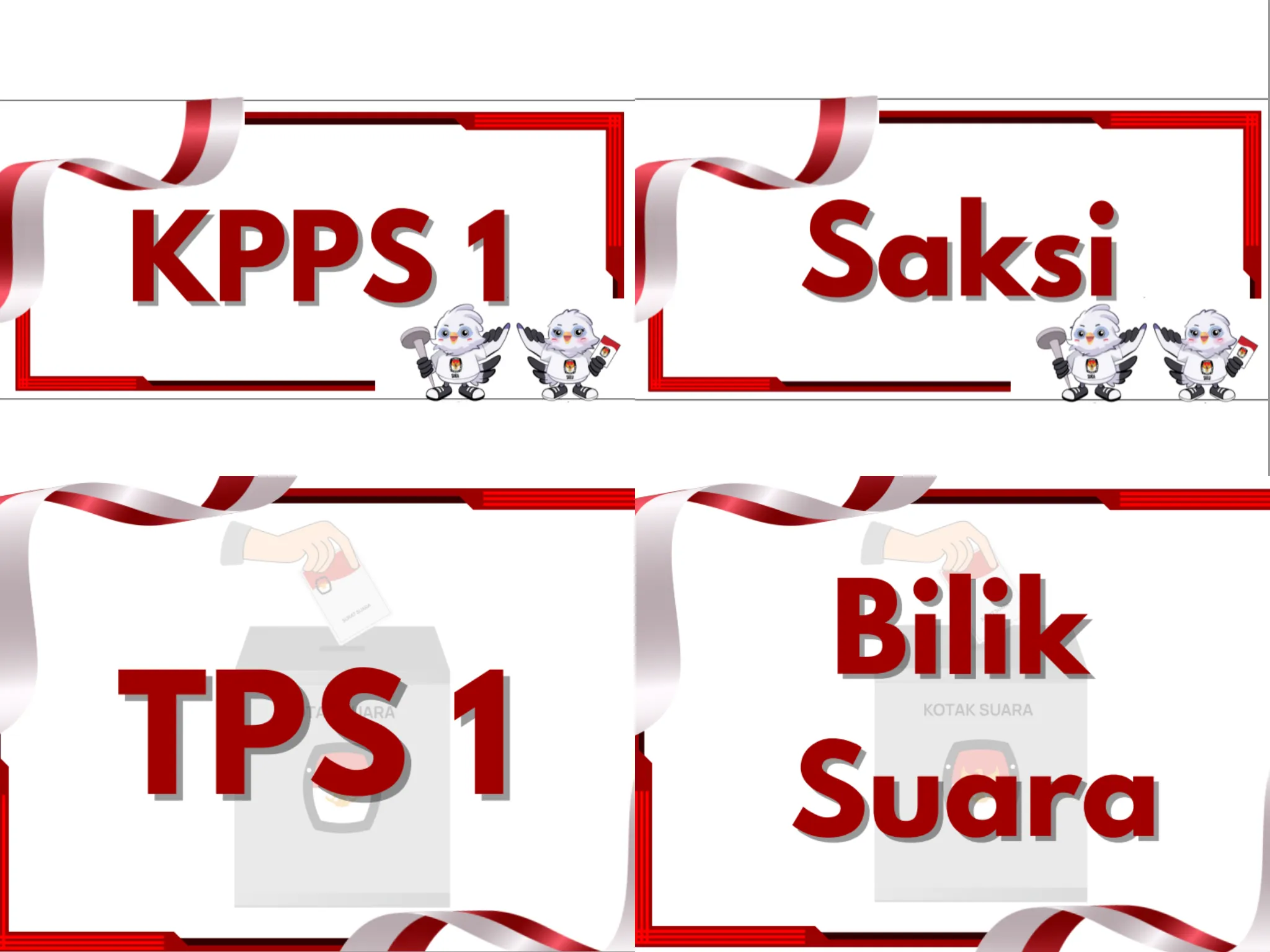 Link Contoh Tulisan di Meja TPS, Diprint Lengkap KPPS 1-7 dan Nomor TPS