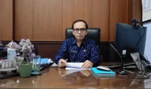 Penjualan Buku LKS: Inspektur Kota Banjar, Agus Muslih saat ditemui di ruang kerjanya belum lama ini.