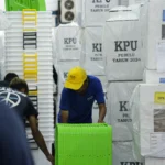 ustrasi Gudang Logistik Pemilu 2024 di Kota Bandung. (Pandu Muslim/Jabar Ekspres)