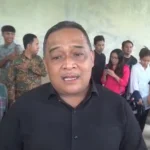 Wakil ketua Tim Pemenangan Nasional (TPN) Ganjar-Mahfud, Benny Rhamdany saat menanggapi banyaknya kampus yang melakukan petisi terkait demokrasi di Indonesia. Foto Agi Jabar Ekspres