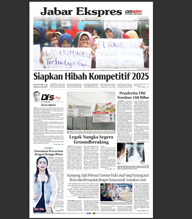 Epaper Jabar Ekspres Edisi Kamis, 22 Februari 2024